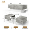 Farmhouse Coffee Table with Large Hidden Storage Space for Living Room Furniture