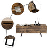 Wooden Shoe Bench with Storage Bin Chest Rustic Brown Trunk Box Bedroom Hallway