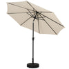 2.7M Round Garden Parasol Sun Shade Patio Hanging Umbrella with Crank Tilt Base