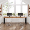 180 cm Extra Long Computer Desk, 2 Person Office Desk w/ Heavy Duty Metal Frame