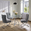 Pair of Upholstered Dining Chairs Tub Accent Chair Heavy Duty with Metal Legs UK