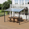 Garden Pergola Polycarbonate Roof Shelter Awning Gazebo Outdoor Canopy Party