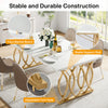 Tribesigns Modern Dining Table, 63" Large Kitchen Table for 4-6 People, White