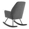 Frosted Velvet Upholstered Rocking Chair Home Office Relaxing Glider Armchairs