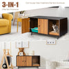 Large Cat Litter Box Enclosure Furniture Wooden Kitty Washroom Hidden Washroom