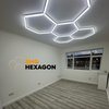 15pc Hexagon LED Lighting Grid & Blue Border Detail Garage Barber Shop Lights