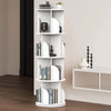 4 Tiers Rotating Bookshelf Corner Bookcase Floor Standing Book Storage Baijqfagk