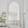 Framed Arched Mirror Wall Mounted Vanity Makeup Bedroom Glass Dressing Mirror