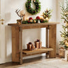 41.34-Inch Console Table with Storage, 2-Tier Rustic Wooden Entryway Sofa Table