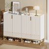 Shoe Storage Cabinet with Drawer & Doors 5-Tier Shoe Rack for Entryway White