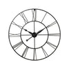 Large 80CM Skeleton Metal Roman Wall Clocks Big Numerals Giant Open Round Face
