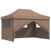 Sufrk Foldable Party Tent - with 4 Sidewalls Brown, Space/Room For Camping Y6I6
