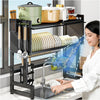 Space Saving Over The Sink Dish Drying Rack with Cover 2 Tier Dish Drainer Ddwcn