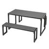 HeavyDuty Steel Picnic Beer Table & Bench Set Outdoor Pub Garden Patio Furniture