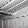 8 X 6FT Metal Garden Shed Tools Storage Apex Roof with Free Base Framework