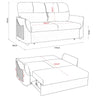 Grey Faux Suede Sofa Bed Pull Out Two Seater - Rhona