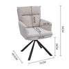 Lounge Armchair Mordern Occasional Chair Accent Chair 180° Swivel Beige Velvet