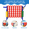 Giant 4 in a Row Game Jumbo Connect 4 Garden Games 42 Rings Basketball Hoop Blue