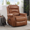 Recliner Armchair Electric Lift & Tilt Assist Chair Faux Leather Grey Mocha
