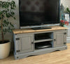 Grey Rustic TV Stand Sideboard Lowboard Media Cabinet Storage Unit Vintage Pine