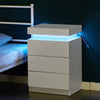 Multi-type Modern High Gloss Bedside Table Storage Drawer Nightstand Cabinet LED