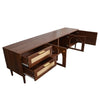 TV Stand TV Entertainment Unit Rattan Storage Sideboard Cabinet with LED Lights