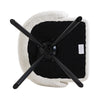 Modern Teddy Fleece Office Chair Swivel Mid-Back Leisure Desk Chair Metal Legs