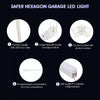 14 x Hexagon LED Lighting Car Detail Home Garage Workshop Retail Lighting Barber