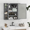 3 Tier Mirrored Bathroom Cabinet Wall Mount Storage Cupboard W/ Display Shelves