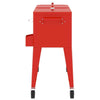 Cooler Cart with Wheels Red 92x43x89 cm Rolling 80 Quart
