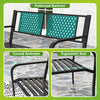 127CM Garden Bench Outdoor Bench for 2-3-Persons Black