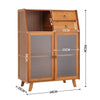 Bamboo Freestanding Kitchen Cabinet Storage Unit Pantry Cupboard Organiser