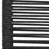 9 Piece Outdoor Dining Set Cotton Rope and Steel Black