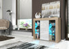 Modern Sideboard Display Cabinet I TV Stand I High Gloss Doors I Free LED Lights