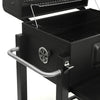 Garden Barbecue Grill Portable BBQ Trolley Grill with Thermometer Folding Shelf