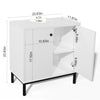 High Gloss Bathroom Sink Cabinet Under Basin Unit Cupboard 2 Door Storage White