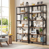 70.9 Inch Industrial Bookshelf, 6-Tier Tall Etagere Bookcase with Open Shelves