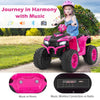Kids Ride on Car 24V Soft Start Electric Vehicle with LED Lights-Pink