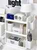 Desktop Organizer With Hooks, Pencil Holder And Storage Shelf