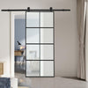 Clear / Frosted Glass Barn Door Sliding Hardware Kit 6-7FT / Door with Track Kit
