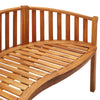Acacia Wooden Banana Bench Water Resistant Outdoor Furniture Garden Patio