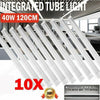 10 PACK 4FT LED Strip Lights Batten Tube Light Garage Workshop Office Lamp 4000K