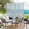 COSTWAY 4-Panel Wooden Room Divider 165cm Folding Privacy Screen