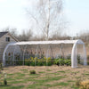 6 x 3 x 2 m Polytunnel Greenhouse Pollytunnel Tent w/ Metal Frame White