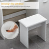 Large White Dressing Table Set with LED Lights Mirror and Makeup Cushioned Stool