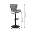 2x 360° Swivel Bar Stools Velvet Gas Lift Chairs Kitchen Pub Chair