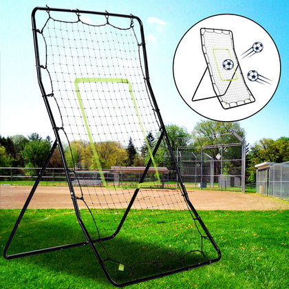 140×90cm Rebounder Net Soccer Baseball Football Adjust Pitch Back Training Aids