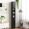 Bathroom Tall Cabinet Slim Freestanding Storage Organizer Cupboard With 2 Doors