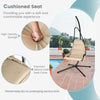 Hanging Chair with Stand Indoor Outdoor Hammock Swing Chair w/Large Padded Seat