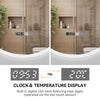 Illuminated Bathroom Mirror LED Light Demister Touch Sensor Time Display